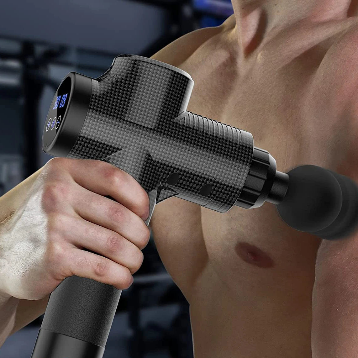 Deep Muscle Massage Gun Electric Percussion Pistol Massager For Body Neck Back Leg Fitness Tool 30 Levels