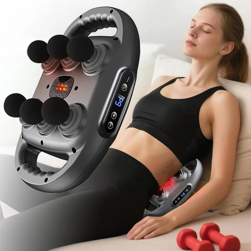 Professional Fascia Massage Gun – 6 Attachments for Muscle Relief in Back Shoulders Waist & Full Body Fascia Massage