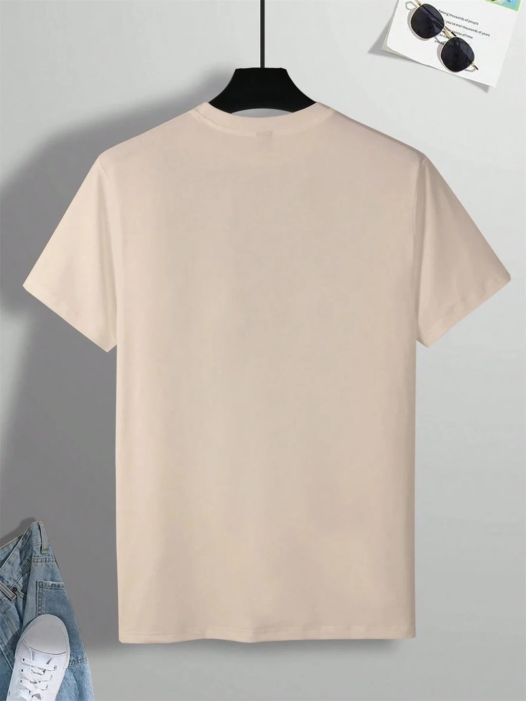 Men's summer 100% cotton fashionable casual loose fit plus size letter pattern printed sports round neck short sleeved T-shirt