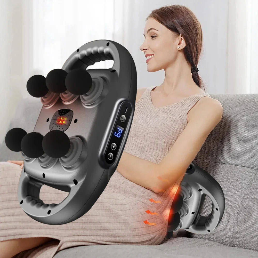 Professional Fascia Massage Gun – 6 Attachments for Muscle Relief in Back Shoulders Waist & Full Body Fascia Massage