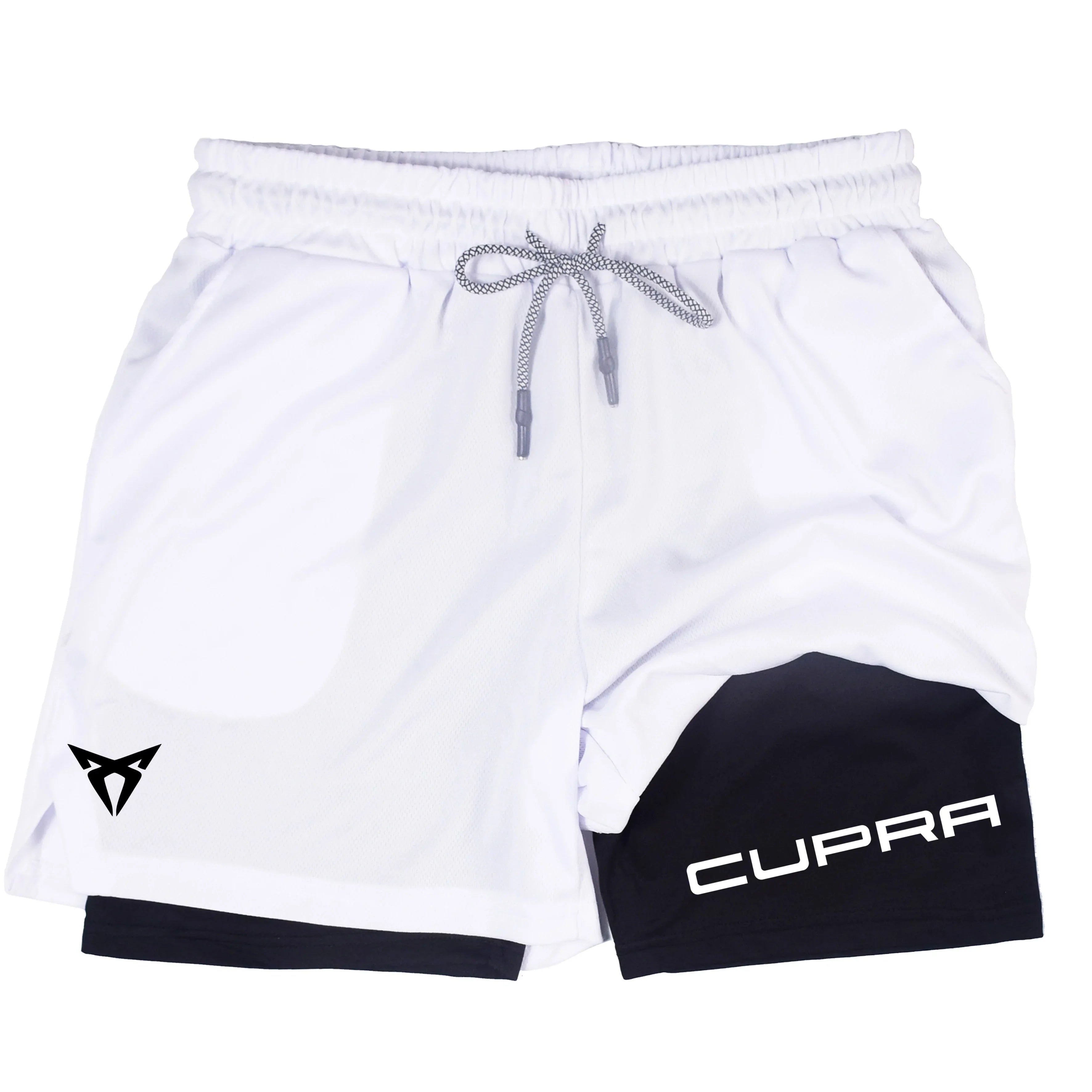Men's Two-in-one Sports Shorts Breathable Casual Quick-drying Double-layer Shorts Summer Running Sportswear Bottoms M-3XL
