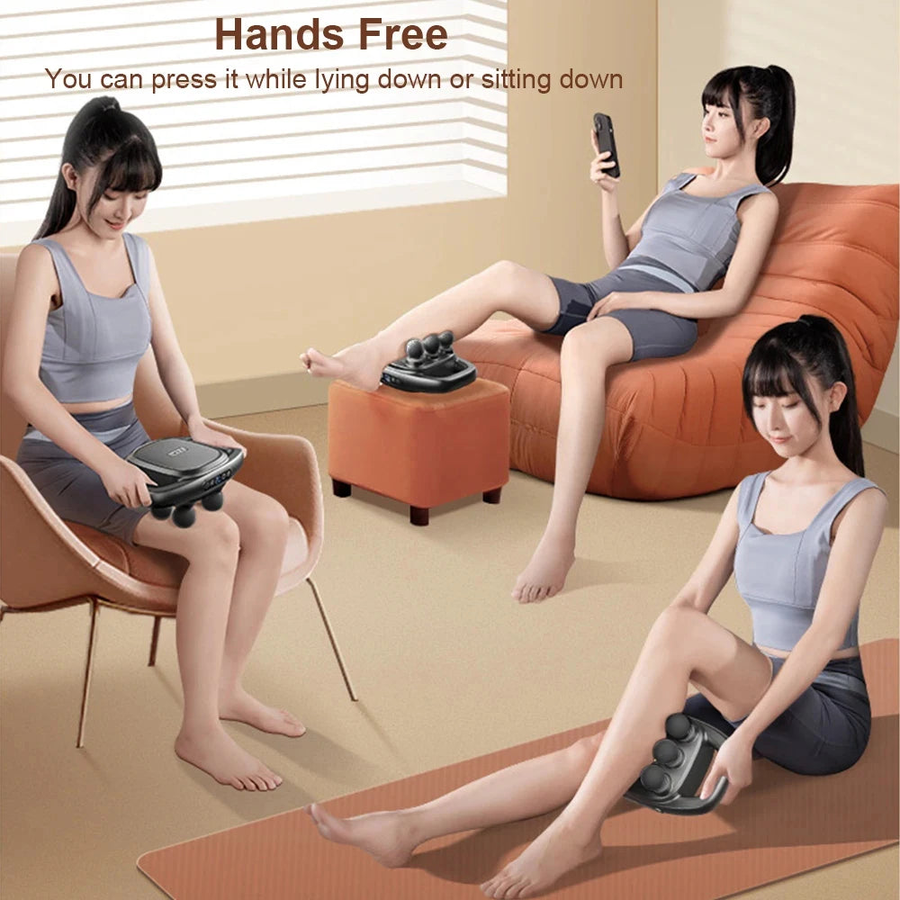 Professional Fascia Massage Gun – 6 Attachments for Muscle Relief in Back Shoulders Waist & Full Body Fascia Massage