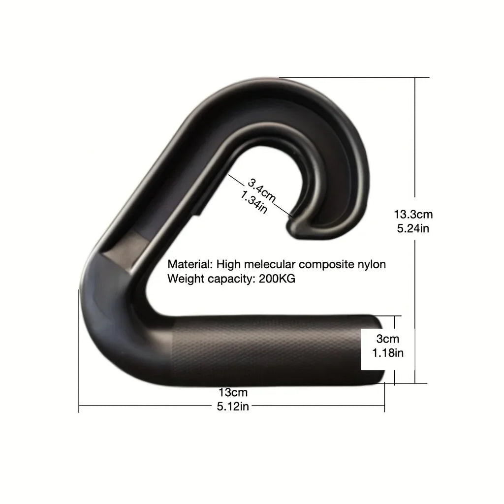 Gym grade grip bar High strength nylon double hook Non-slip wear-resistant design Home commercial dual purpose trainer