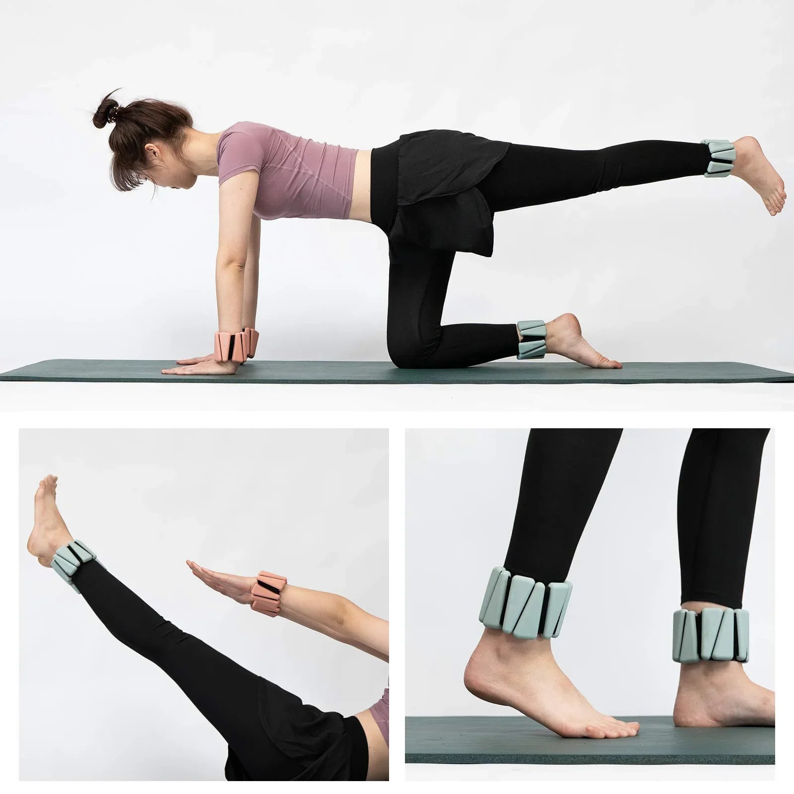 1/2lbs Yoga Fitness Exercise Wrist Weights Bracelet Triangle Silicone Adjustable Ankle Strap Protector Jogging Sports Wristbands