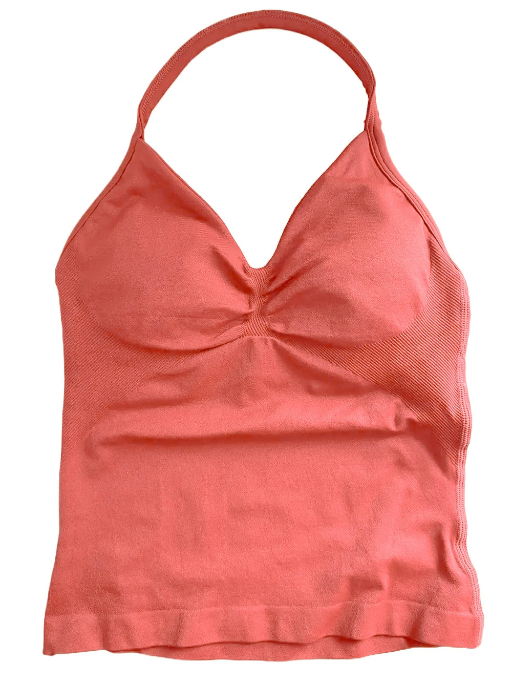 Longline Strappy Gym Top Women Clothes Sports Shirts Yoga Vest Built in Bra With Cups Halter Fitness Backless Workout Tank Top