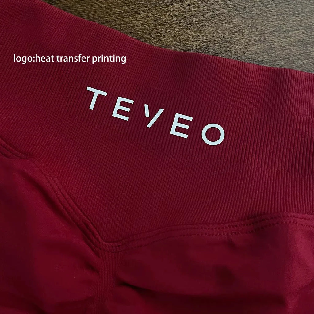 TEVEO Leggings Joggings Women Seamless Yoga Pants High Quality Gym Leggings Ribbed Fitness Pants High Stretch Fitness Tight