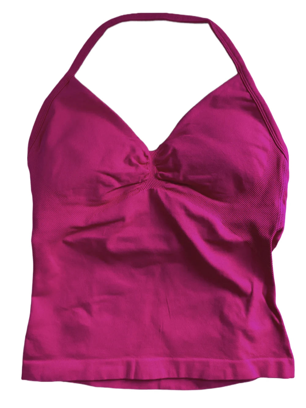 Longline Strappy Gym Top Women Clothes Sports Shirts Yoga Vest Built in Bra With Cups Halter Fitness Backless Workout Tank Top