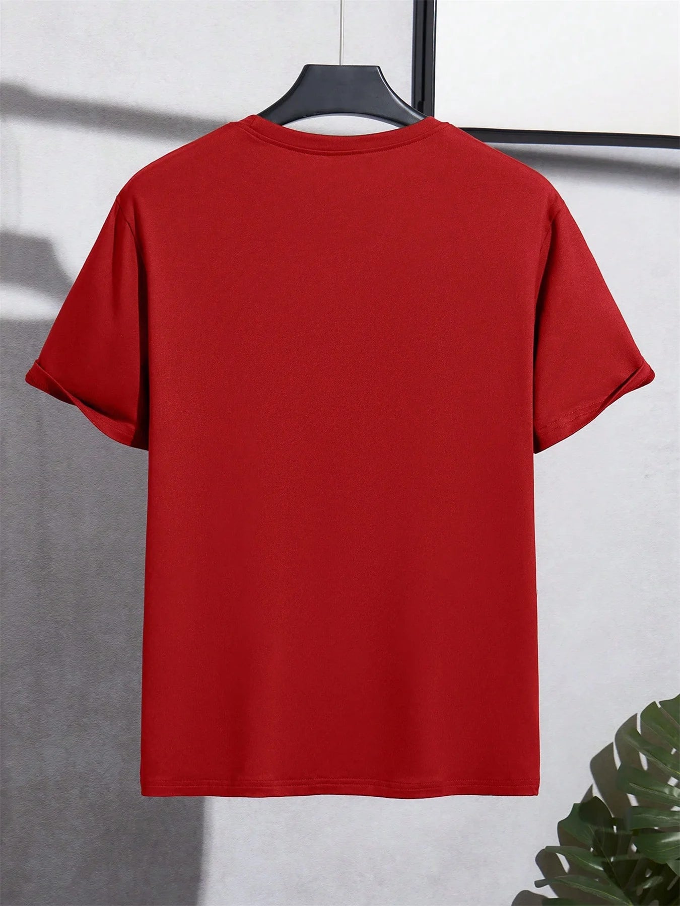 Men's summer 100% cotton fashionable casual loose fit plus size letter pattern printed sports round neck short sleeved T-shirt