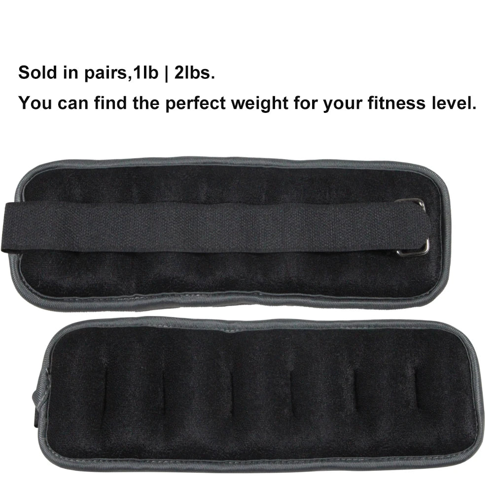 1Pair Adjustable Ankle Weights (0.5kg/1kg) - Neoprene Leg & Arm Straps for Fitness, Aerobics, Physical Therapy - Women, Men,Kids
